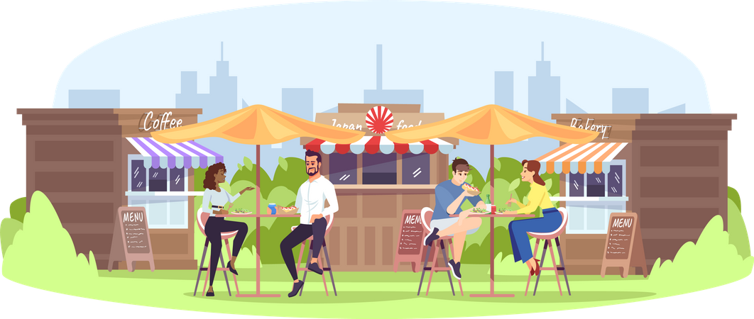 Park cafe  Illustration