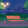 city night park illustrations