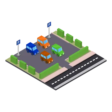 Parking area  Illustration