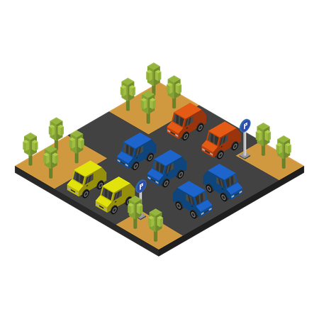 Parking area  Illustration