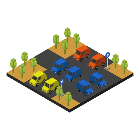 Parking area  Illustration