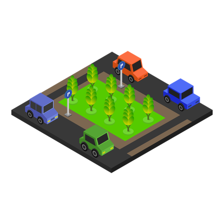 Parking area  Illustration