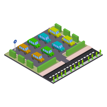 Parking area  Illustration