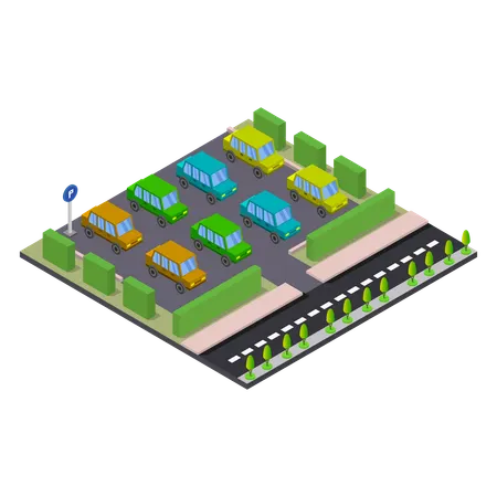 Parking area  Illustration