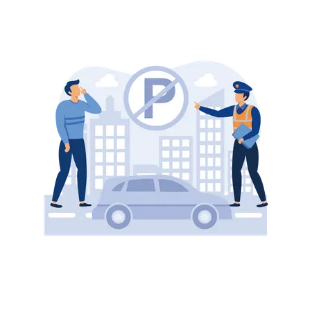 Parking fines  Illustration