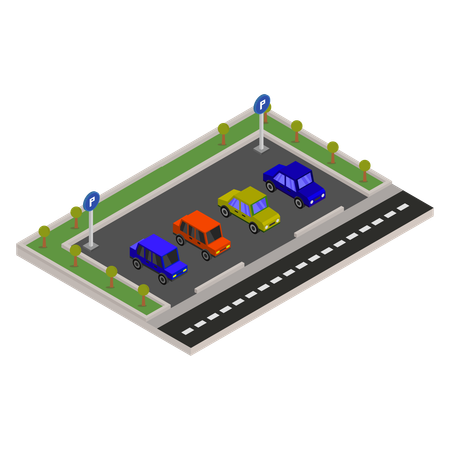 Parking lot  Illustration