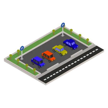 Parking lot  Illustration