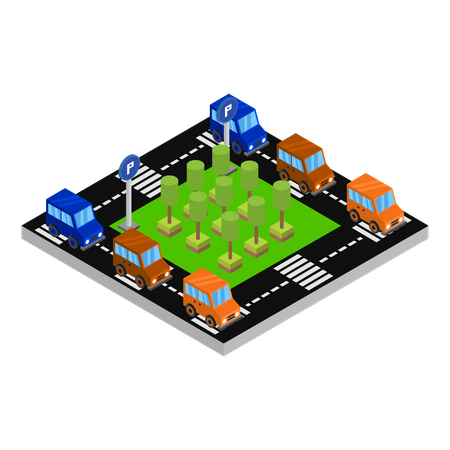 Parking lot  Illustration