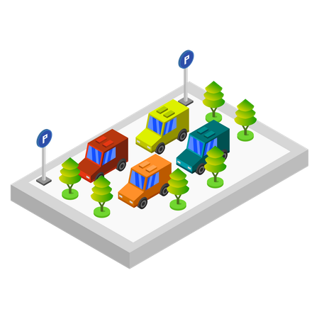 Parking lot  Illustration