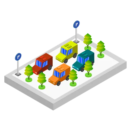 Parking lot  Illustration