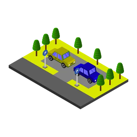 Parking lot  Illustration