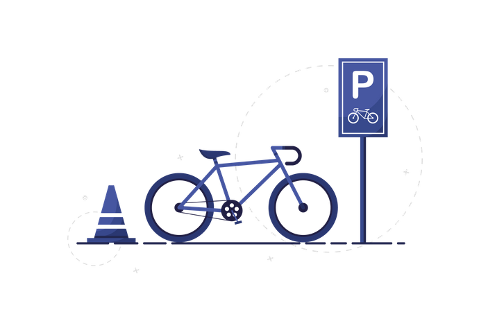 Stationnement pour vélos  Illustration