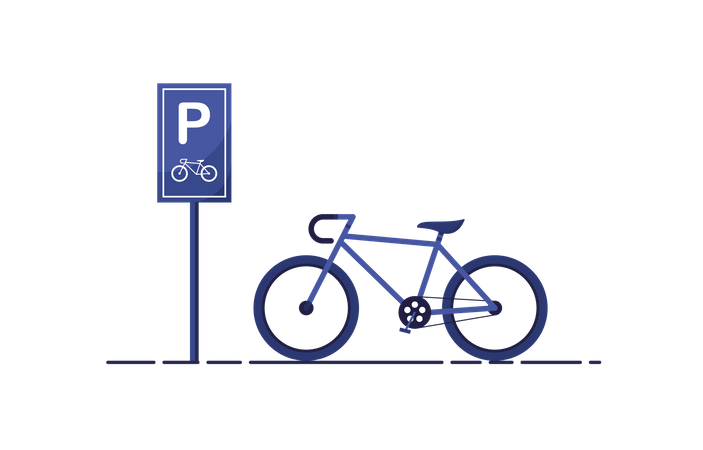 Stationnement pour vélos  Illustration