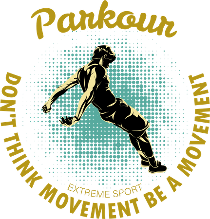 Hombre de parkour  Ilustración