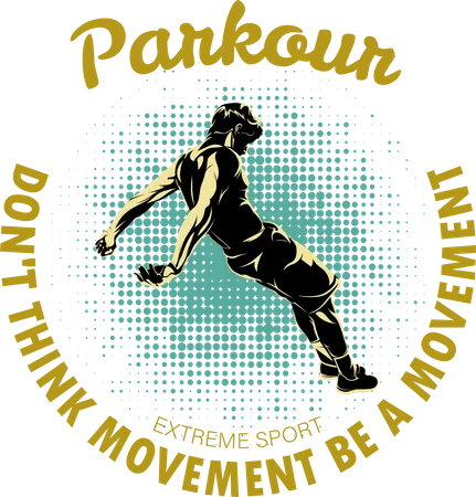 Homem parkour  Ilustração