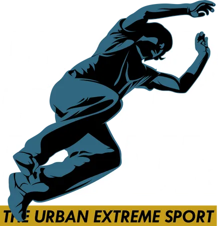 Parkour Urban Extreme Sport  Illustration