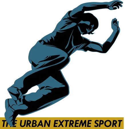 Parkour Urbano Deporte Extremo  Ilustración