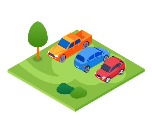 Parkplatz  Illustration