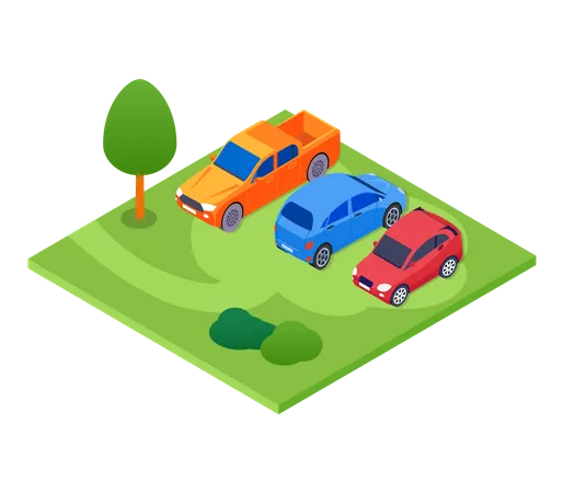 Parkplatz  Illustration