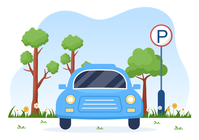 Parkplatz  Illustration