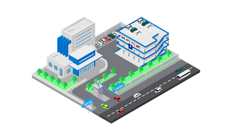 Parkplatz  Illustration