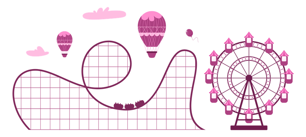 Parque de atracciones  Illustration