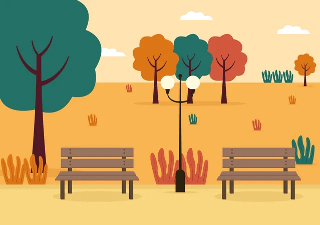 Parque de otoño  Illustration