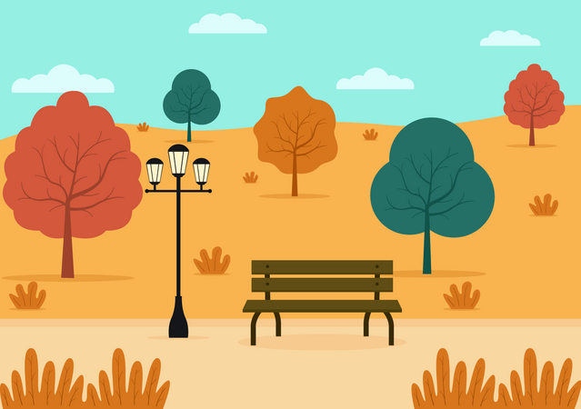 Parque de otoño  Illustration