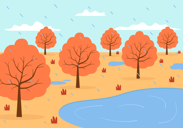 Parque de otoño  Illustration