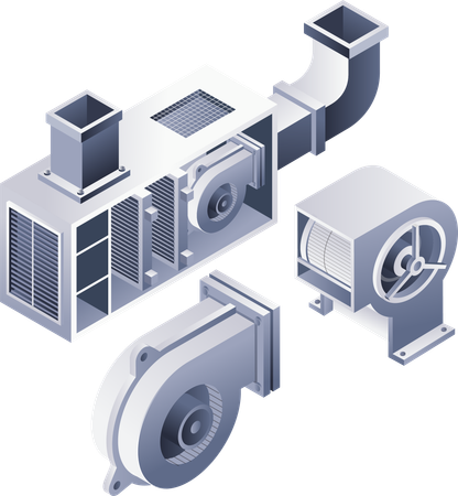 Part HVAC blower system  Illustration