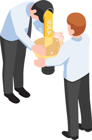 Partage d'idées d'entreprise  Illustration
