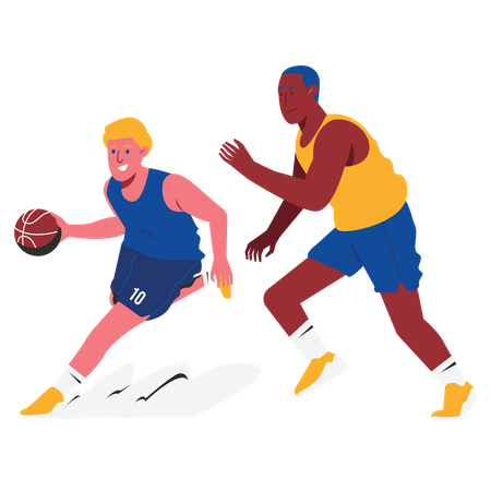 Partida de basquete  Ilustração