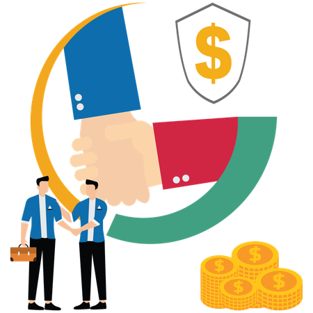 Partners protect their financial rewards  Illustration