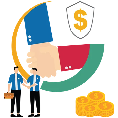 Partners protect their financial rewards  Illustration