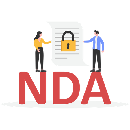 Partners signing NDA agreement  Illustration