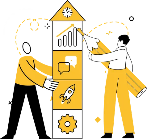 Partnerschaftliche Zusammenarbeit  Illustration