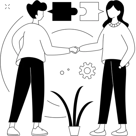 Partnerschaften  Illustration