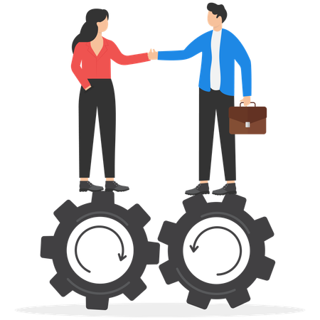Partnerschaftsverhandlungen  Illustration