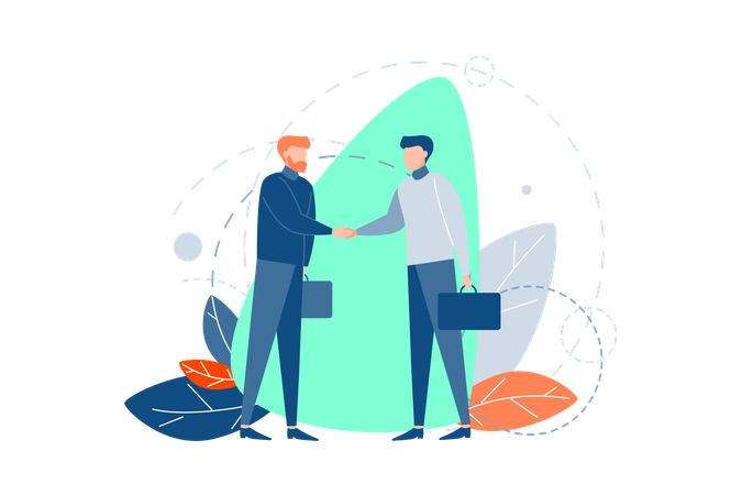 Partnership, agreement, negotiation business concept  Illustration