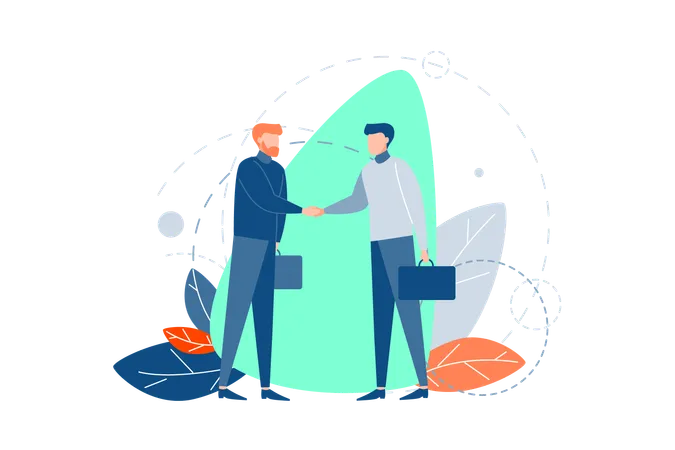 Partnership, agreement, negotiation business concept  Illustration