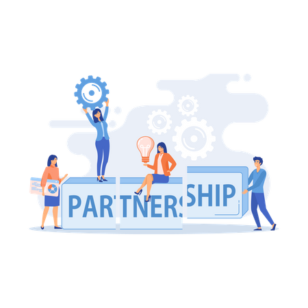 Partnership And Agreement Illustration