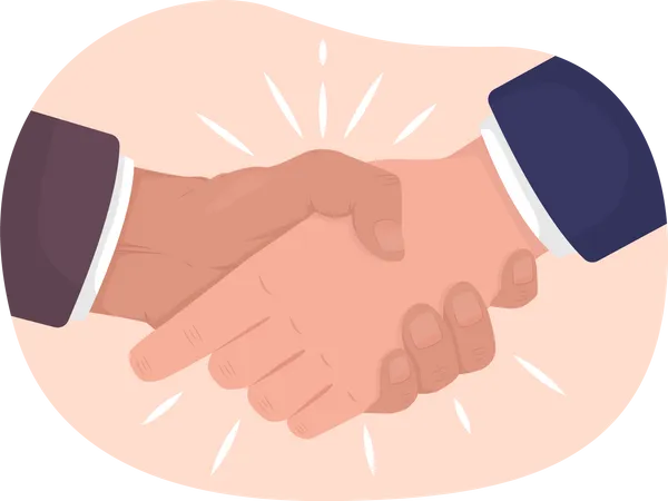 Partnership Handshake  Illustration