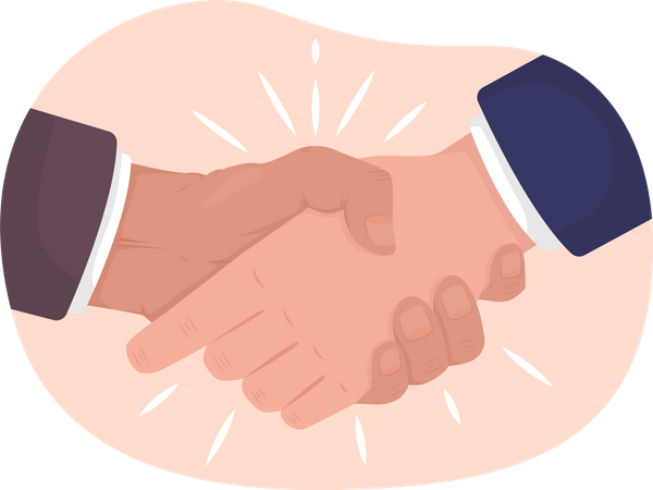 Partnership Handshake  Illustration