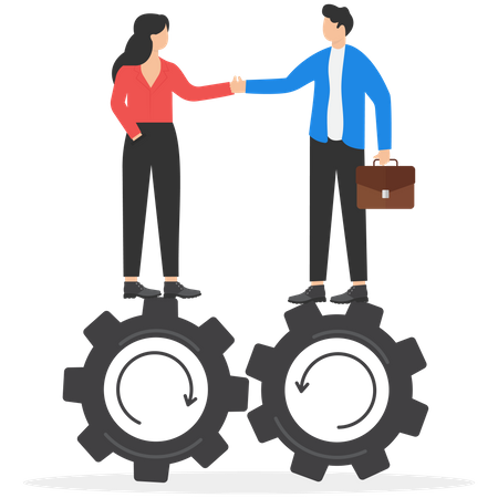 Partnership negotiation Illustration