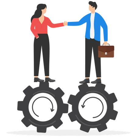 Partnership negotiation Illustration