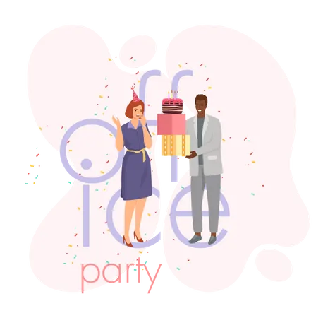 Party at office  Illustration