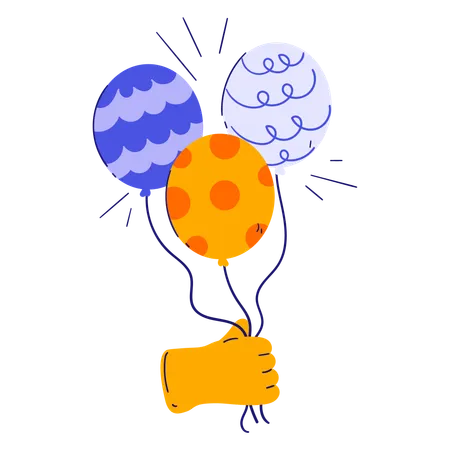 Party Balloons  Illustration