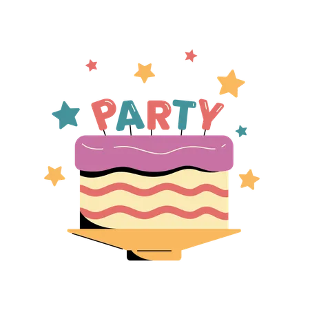 Party cake  Illustration