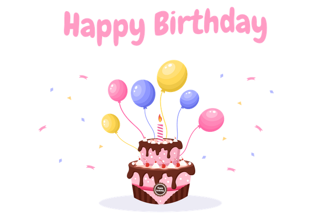 Party Cake  Illustration
