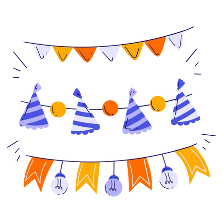 Party Garland  Illustration